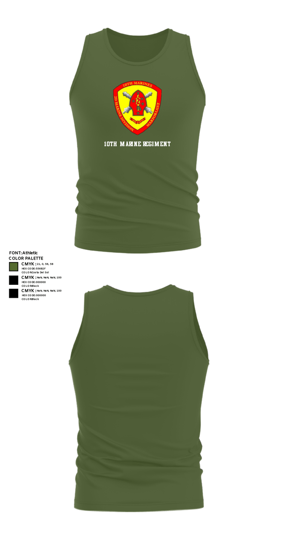 Tank Top, 10th Marine Regiment, Marines, Teamtime, Team time, sublimation, custom sports apparel, team uniforms, spirit wear, spiritwear, sports uniforms, custom shirts, team store, custom team store, fundraiser sports, apparel fundraiser