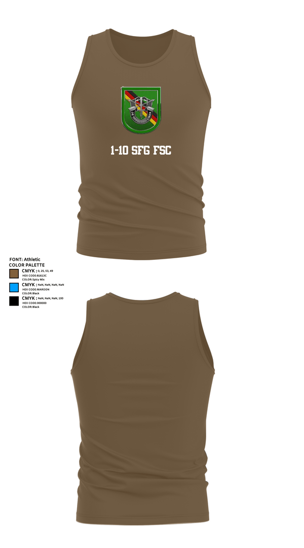 Tank Top, 1-10 SFG FSC, Army, Teamtime, Team time, sublimation, custom sports apparel, team uniforms, spirit wear, spiritwear, sports uniforms, custom shirts, team store, custom team store, fundraiser sports, apparel fundraiser