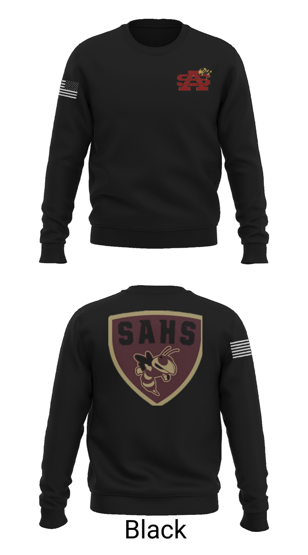 Crew Neck Sweatshirt, St Augustine Yellow Jackets, Swimming, Teamtime, Team time, sublimation, custom sports apparel, team uniforms, spirit wear, spiritwear, sports uniforms, custom shirts, team store, custom team store, fundraiser sports, apparel fundraiser