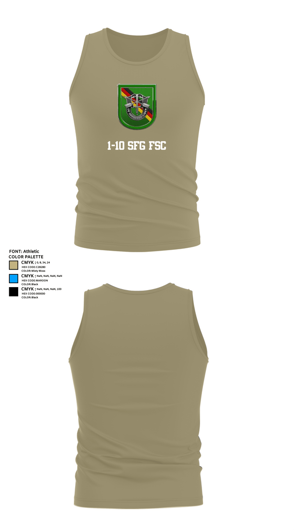 Tank Top, 1-10 SFG FSC, Army, Teamtime, Team time, sublimation, custom sports apparel, team uniforms, spirit wear, spiritwear, sports uniforms, custom shirts, team store, custom team store, fundraiser sports, apparel fundraiser