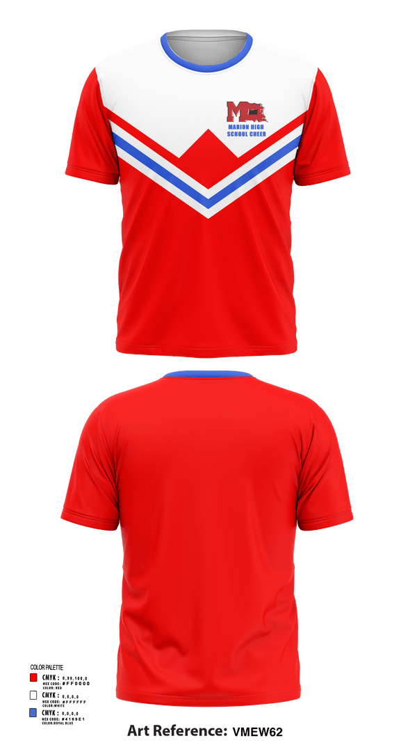 Short Sleeve Performance Shirt, Marion High School Cheer, Cheer, Teamtime, Team time, sublimation, custom sports apparel, team uniforms, spirit wear, spiritwear, sports uniforms, custom shirts, team store, custom team store, fundraiser sports, apparel fundraiser