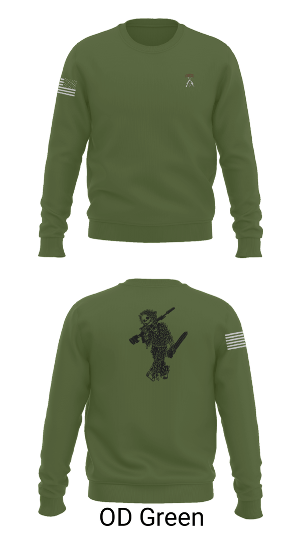 Crew Neck Sweatshirt, 2-5 CAV Snipers, Army, Teamtime, Team time, sublimation, custom sports apparel, team uniforms, spirit wear, spiritwear, sports uniforms, custom shirts, team store, custom team store, fundraiser sports, apparel fundraiser
