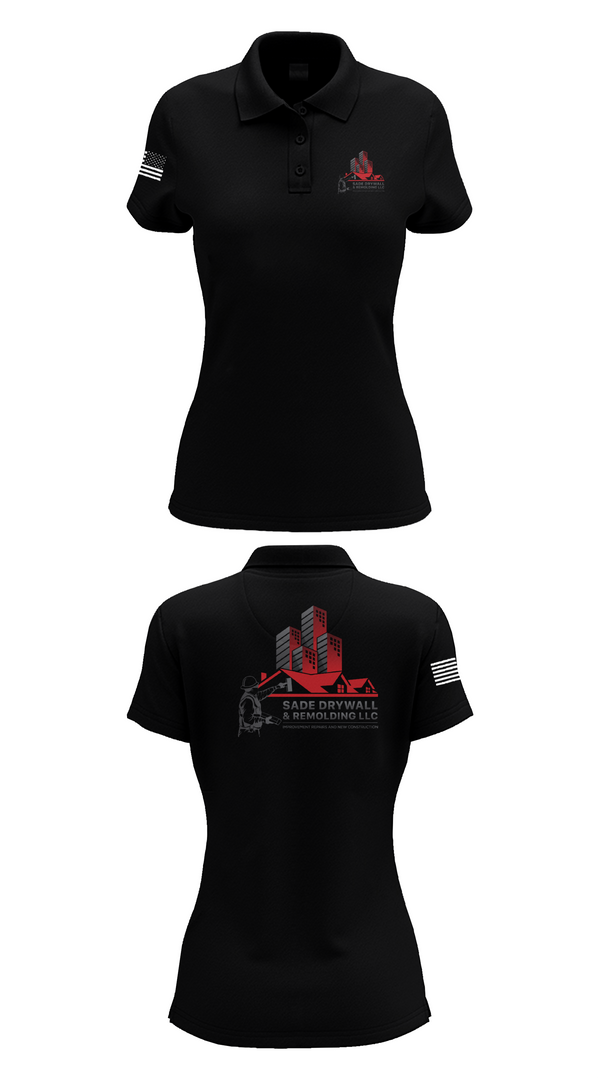 Womens Short Sleeve Performance Polo, Sadedrywall & remolding llc, , Teamtime, Team time, sublimation, custom sports apparel, team uniforms, spirit wear, spiritwear, sports uniforms, custom shirts, team store, custom team store, fundraiser sports, apparel fundraiser