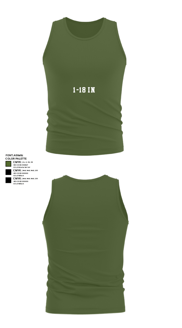 Tank Top, 1-18 IN, Army, Teamtime, Team time, sublimation, custom sports apparel, team uniforms, spirit wear, spiritwear, sports uniforms, custom shirts, team store, custom team store, fundraiser sports, apparel fundraiser