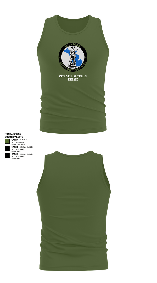 Tank Top, 24th Special Troops Brigade, National Guard, Teamtime, Team time, sublimation, custom sports apparel, team uniforms, spirit wear, spiritwear, sports uniforms, custom shirts, team store, custom team store, fundraiser sports, apparel fundraiser