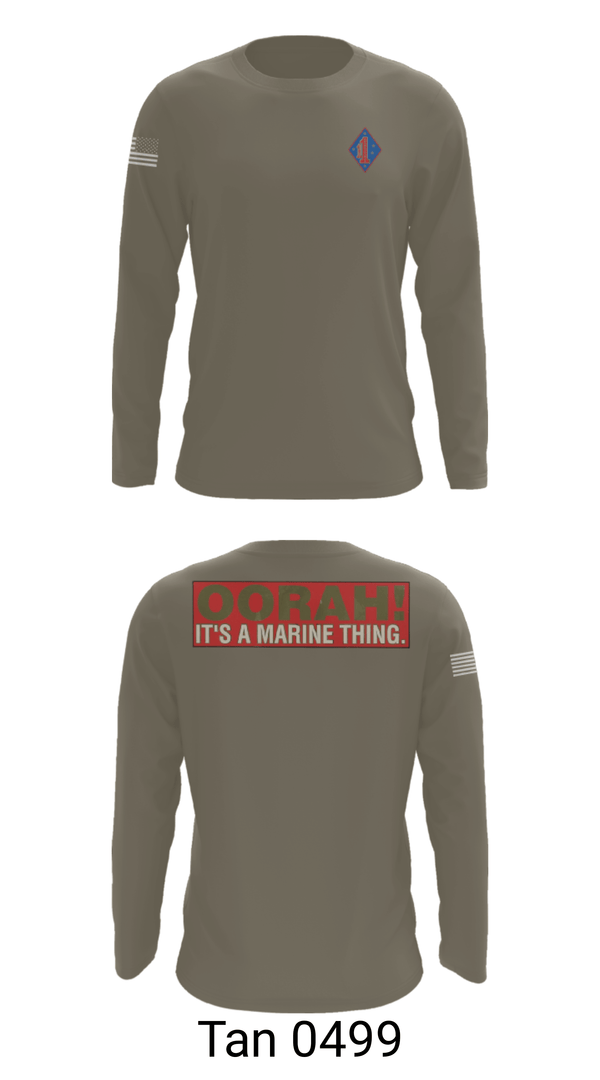 Long Sleeve Performance Shirt, 1st Marine Regiment, Marines, Teamtime, Team time, sublimation, custom sports apparel, team uniforms, spirit wear, spiritwear, sports uniforms, custom shirts, team store, custom team store, fundraiser sports, apparel fundraiser