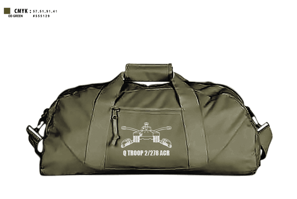 Duffle Bag, Q TROOP 2/278 ACR, National Guard, Teamtime, Team time, sublimation, custom sports apparel, team uniforms, spirit wear, spiritwear, sports uniforms, custom shirts, team store, custom team store, fundraiser sports, apparel fundraiser