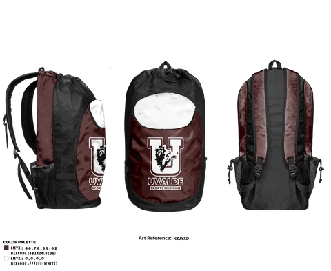 Gear Bag, Uvalde sports medicine, , Teamtime, Team time, sublimation, custom sports apparel, team uniforms, spirit wear, spiritwear, sports uniforms, custom shirts, team store, custom team store, fundraiser sports, apparel fundraiser