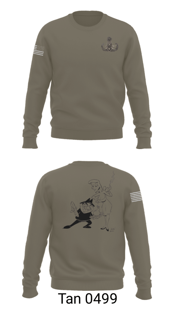 Crew Neck Sweatshirt, 18th EOD Det, Army, Teamtime, Team time, sublimation, custom sports apparel, team uniforms, spirit wear, spiritwear, sports uniforms, custom shirts, team store, custom team store, fundraiser sports, apparel fundraiser