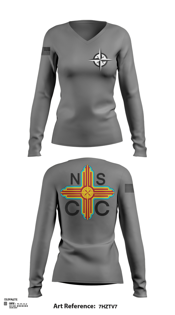 Womens Long Sleeve Vneck Shirt 1, Zia Division, Navy, Teamtime, Team time, sublimation, custom sports apparel, team uniforms, spirit wear, spiritwear, sports uniforms, custom shirts, team store, custom team store, fundraiser sports, apparel fundraiser