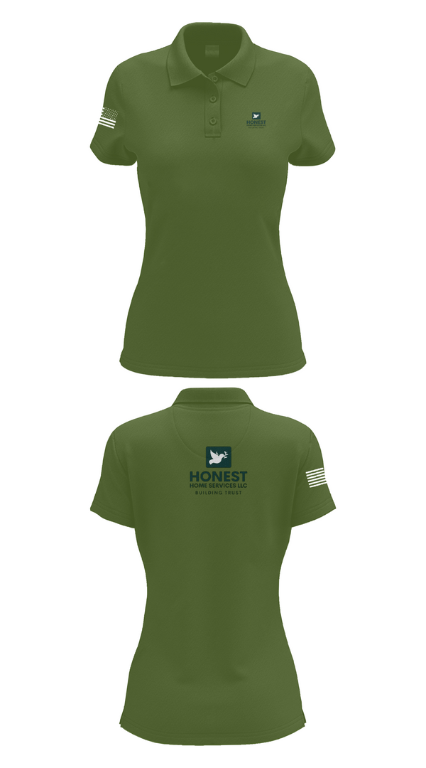 Womens Short Sleeve Performance Polo, Honest Home Services LLC, , Teamtime, Team time, sublimation, custom sports apparel, team uniforms, spirit wear, spiritwear, sports uniforms, custom shirts, team store, custom team store, fundraiser sports, apparel fundraiser