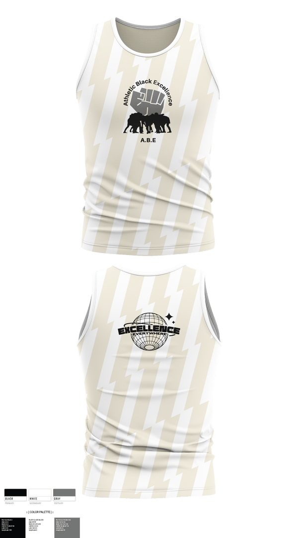 Tank Top, Athletic Black Excellence, Track & Field, Teamtime, Team time, sublimation, custom sports apparel, team uniforms, spirit wear, spiritwear, sports uniforms, custom shirts, team store, custom team store, fundraiser sports, apparel fundraiser
