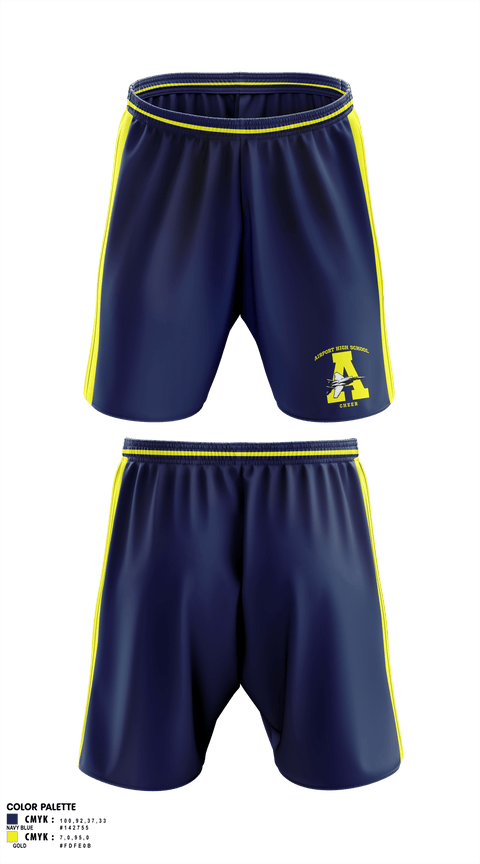 Athletic Shorts With Pockets, Airport High School Cheer, Cheer, Teamtime, Team time, sublimation, custom sports apparel, team uniforms, spirit wear, spiritwear, sports uniforms, custom shirts, team store, custom team store, fundraiser sports, apparel fundraiser