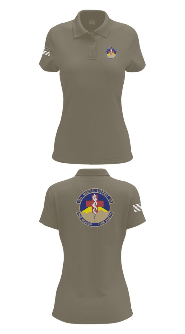 Women's Short Sleeve Performance Polo, 18 MDSS, Air Force, Teamtime, Team time, sublimation, custom sports apparel, team uniforms, spirit wear, spiritwear, sports uniforms, custom shirts, team store, custom team store, fundraiser sports, apparel fundraiser