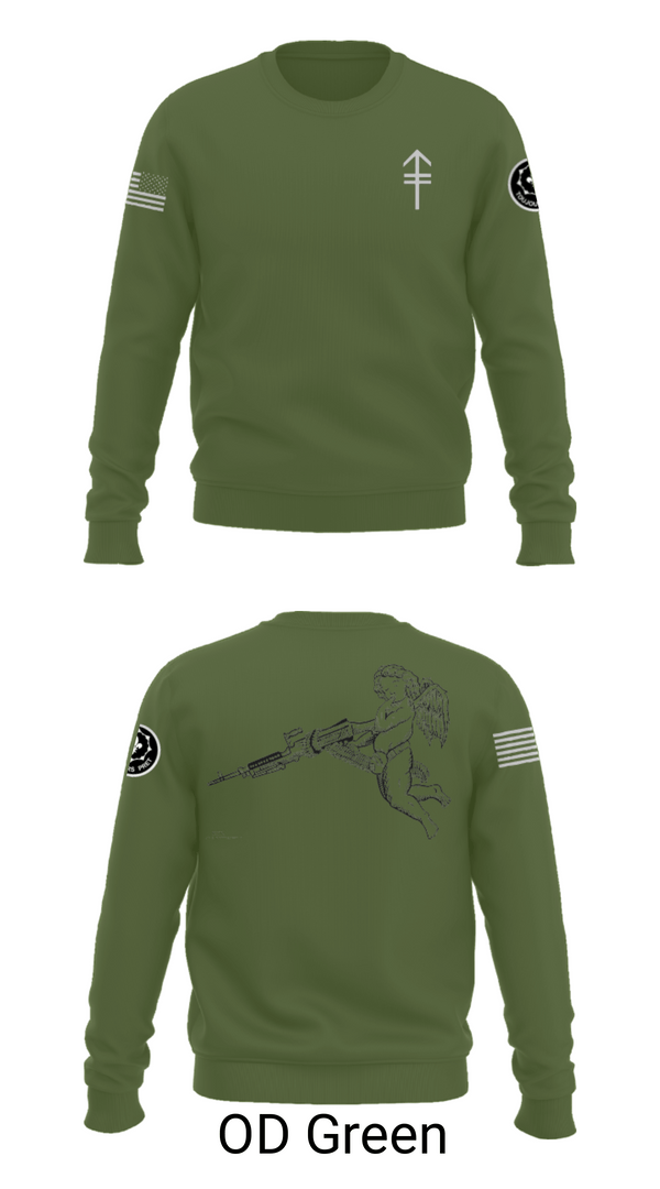 Crew Neck Sweatshirt, 2/2 3rd PLT Weapon SquadE TRP 3RD PLT WEAPONS SQUAD, Army, Teamtime, Team time, sublimation, custom sports apparel, team uniforms, spirit wear, spiritwear, sports uniforms, custom shirts, team store, custom team store, fundraiser sports, apparel fundraiser