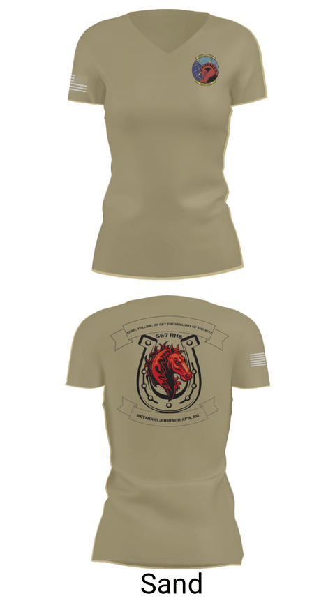 Women's Short Sleeve Vneck Shirt, 567 red horse, Air Force, Teamtime, Team time, sublimation, custom sports apparel, team uniforms, spirit wear, spiritwear, sports uniforms, custom shirts, team store, custom team store, fundraiser sports, apparel fundraiser