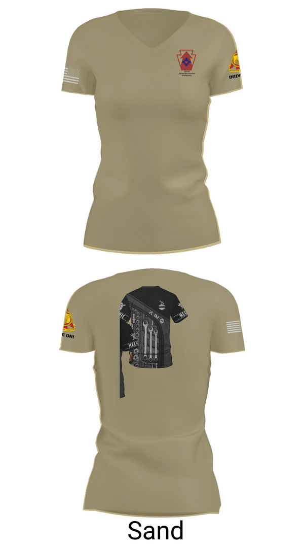 Womens Short Sleeve Vneck Shirt, 121 transportation, National Guard, Teamtime, Team time, sublimation, custom sports apparel, team uniforms, spirit wear, spiritwear, sports uniforms, custom shirts, team store, custom team store, fundraiser sports, apparel fundraiser