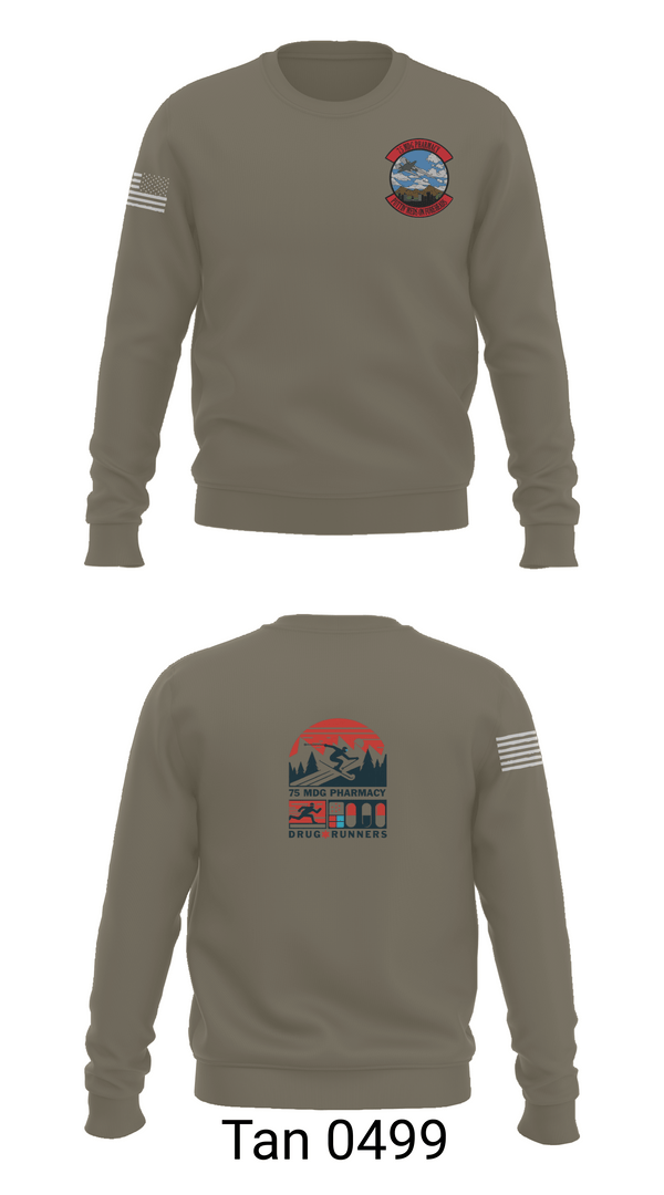 Crew Neck Sweatshirt, 75 HCOS SGGD, Air Force, Teamtime, Team time, sublimation, custom sports apparel, team uniforms, spirit wear, spiritwear, sports uniforms, custom shirts, team store, custom team store, fundraiser sports, apparel fundraiser