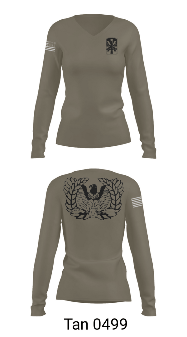 Womens Long Sleeve Vneck Shirt, 2/43 ADA, Army, Teamtime, Team time, sublimation, custom sports apparel, team uniforms, spirit wear, spiritwear, sports uniforms, custom shirts, team store, custom team store, fundraiser sports, apparel fundraiser