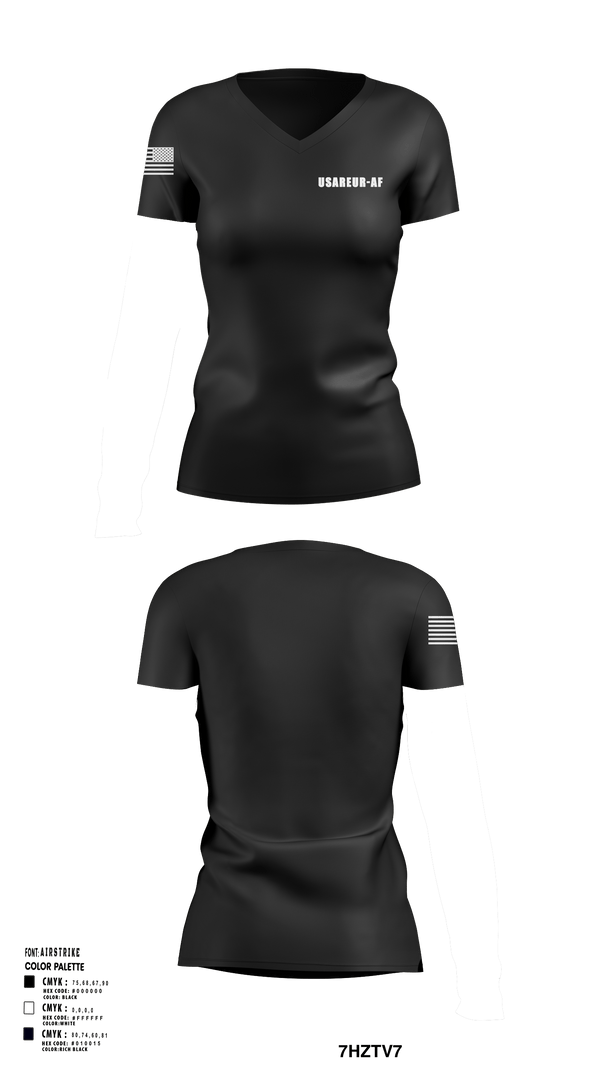 Womens Short Sleeve Vneck Shirt, USAREUR-AF, Army, Teamtime, Team time, sublimation, custom sports apparel, team uniforms, spirit wear, spiritwear, sports uniforms, custom shirts, team store, custom team store, fundraiser sports, apparel fundraiser