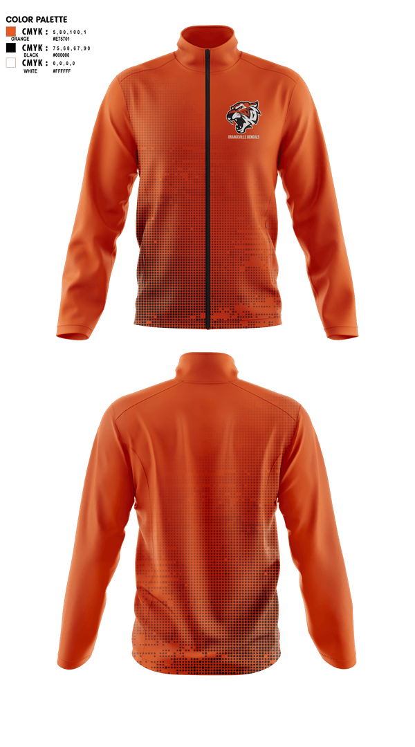 Fleece Jacket, Orangeville Bengals, Baseball, Teamtime, Team time, sublimation, custom sports apparel, team uniforms, spirit wear, spiritwear, sports uniforms, custom shirts, team store, custom team store, fundraiser sports, apparel fundraiser