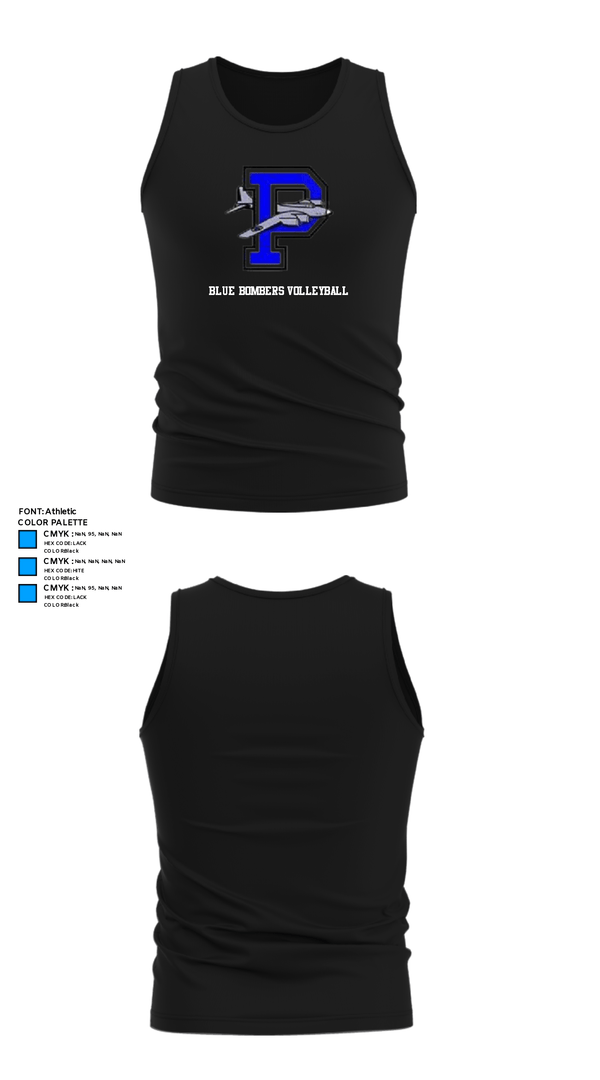 Tank Top, Blue Bombers Volleyball, Women's Volleyball, Teamtime, Team time, sublimation, custom sports apparel, team uniforms, spirit wear, spiritwear, sports uniforms, custom shirts, team store, custom team store, fundraiser sports, apparel fundraiser