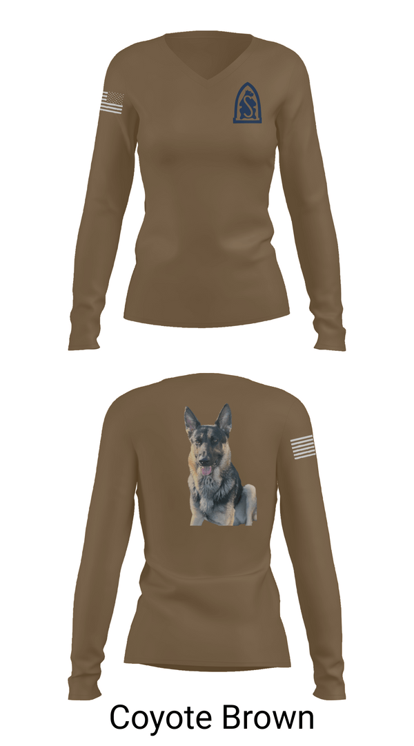 Womens Long Sleeve Vneck Shirt 1, 4-31 infantry battalion hotel company, Army, Teamtime, Team time, sublimation, custom sports apparel, team uniforms, spirit wear, spiritwear, sports uniforms, custom shirts, team store, custom team store, fundraiser sports, apparel fundraiser