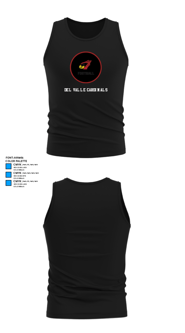 Tank Top, Del valle cardinals, Football, Teamtime, Team time, sublimation, custom sports apparel, team uniforms, spirit wear, spiritwear, sports uniforms, custom shirts, team store, custom team store, fundraiser sports, apparel fundraiser