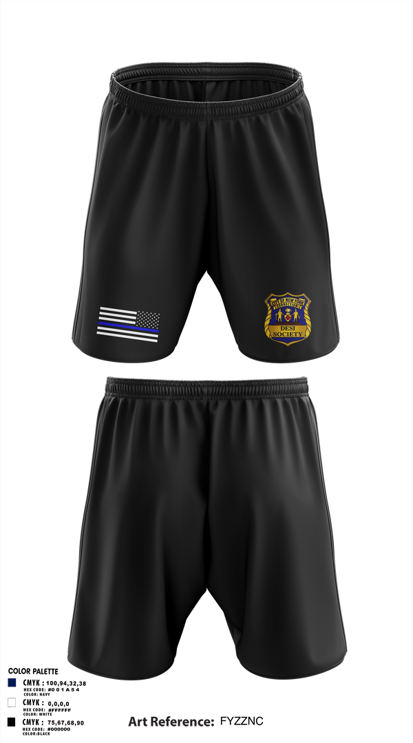 Athletic Shorts With Pockets, NYCD DESI SOCIETY, Police, Teamtime, Team time, sublimation, custom sports apparel, team uniforms, spirit wear, spiritwear, sports uniforms, custom shirts, team store, custom team store, fundraiser sports, apparel fundraiser
