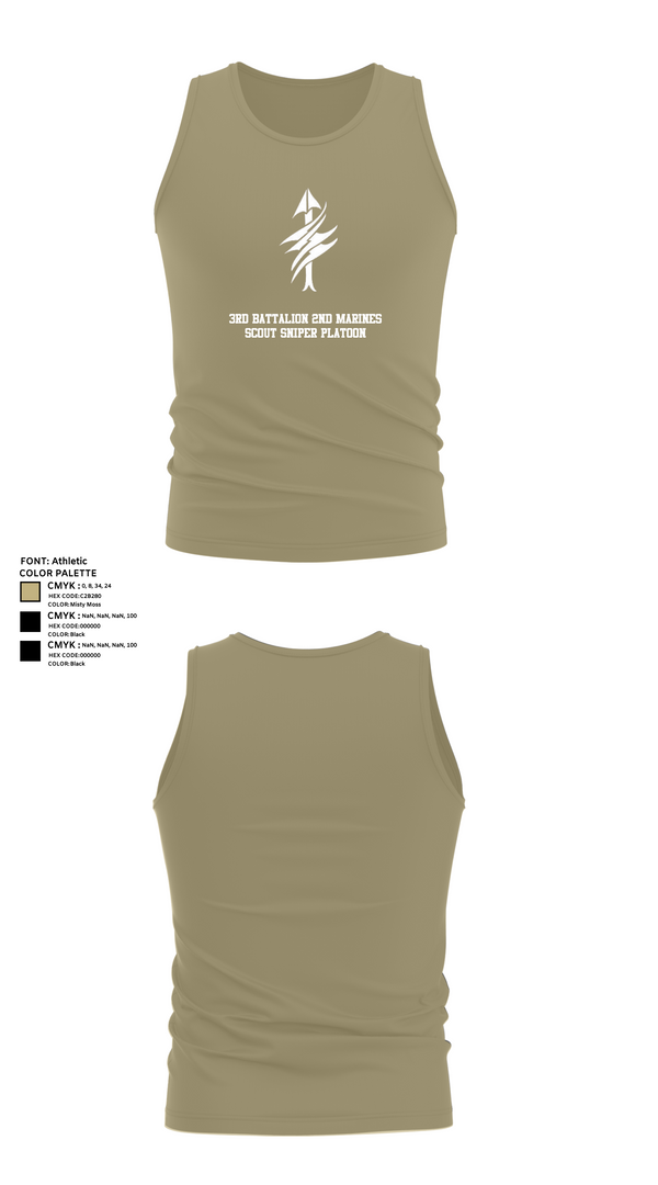 Tank Top, 3rd Battalion 2nd Marines Scout Sniper Platoon, Marines, Teamtime, Team time, sublimation, custom sports apparel, team uniforms, spirit wear, spiritwear, sports uniforms, custom shirts, team store, custom team store, fundraiser sports, apparel fundraiser