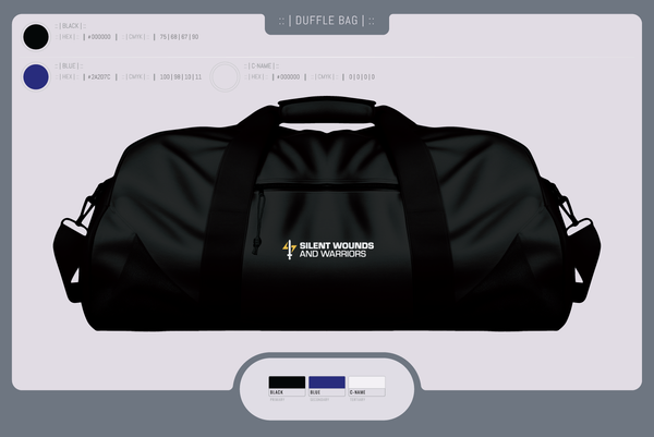 Duffle Bag, Silent Wounds and Warriors Foundation, , Teamtime, Team time, sublimation, custom sports apparel, team uniforms, spirit wear, spiritwear, sports uniforms, custom shirts, team store, custom team store, fundraiser sports, apparel fundraiser