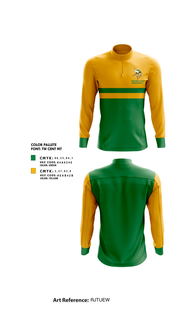 Quarter Zip Jacket, Oxford Hills Comprehensive High School Basketball, Men's Basketball, Teamtime, Team time, sublimation, custom sports apparel, team uniforms, spirit wear, spiritwear, sports uniforms, custom shirts, team store, custom team store, fundraiser sports, apparel fundraiser