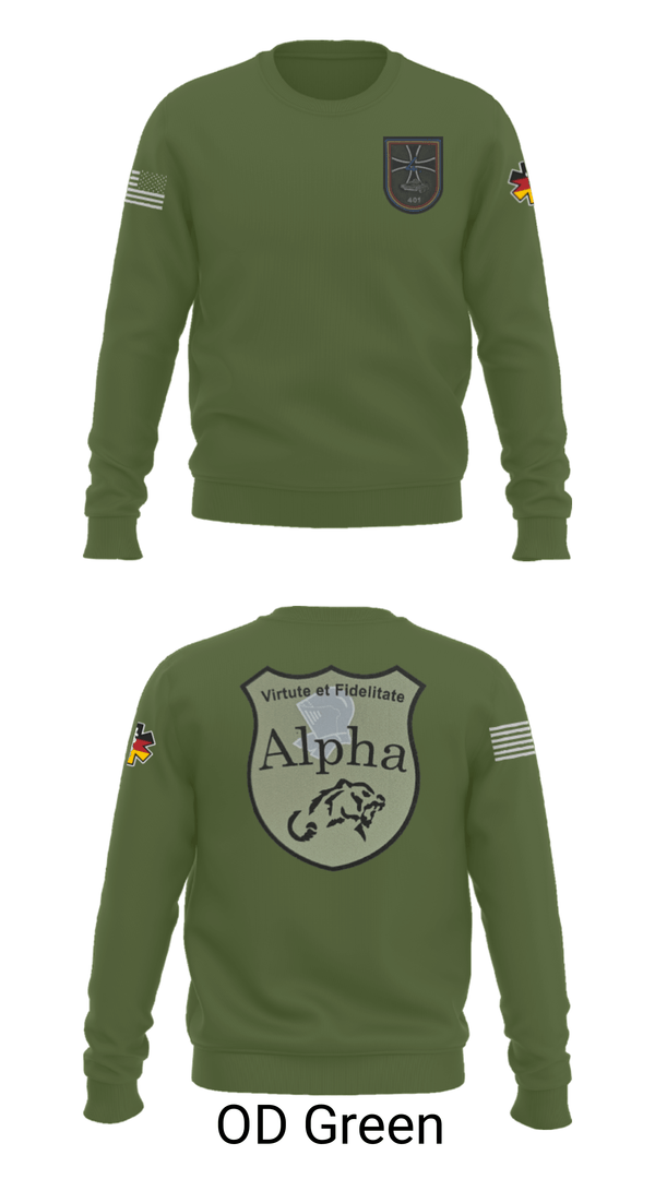Crew Neck Sweatshirt, 4./401 PzGrenBtl, Army, Teamtime, Team time, sublimation, custom sports apparel, team uniforms, spirit wear, spiritwear, sports uniforms, custom shirts, team store, custom team store, fundraiser sports, apparel fundraiser