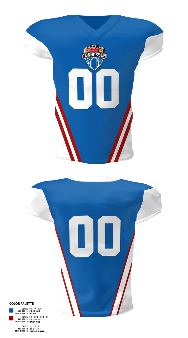 Football Jersey, FBU Tennessee, , Teamtime, Team time, sublimation, custom sports apparel, team uniforms, spirit wear, spiritwear, sports uniforms, custom shirts, team store, custom team store, fundraiser sports, apparel fundraiser
