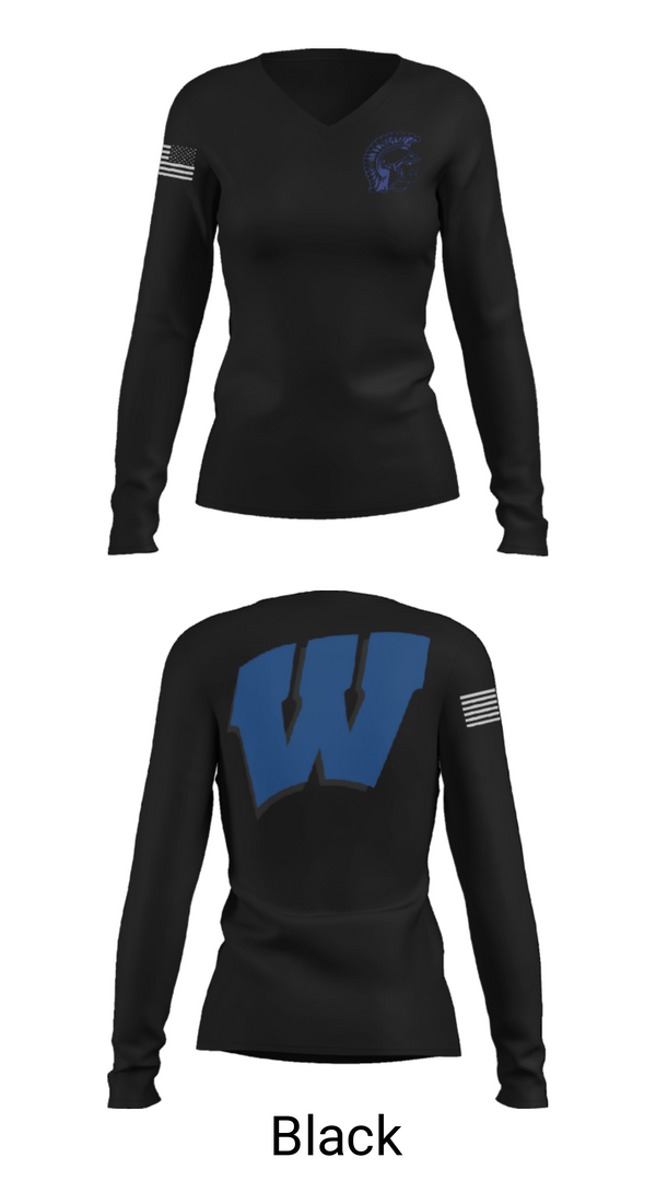 Womens Long Sleeve Vneck Shirt, James B Hunt High School Football, Football, Teamtime, Team time, sublimation, custom sports apparel, team uniforms, spirit wear, spiritwear, sports uniforms, custom shirts, team store, custom team store, fundraiser sports, apparel fundraiser