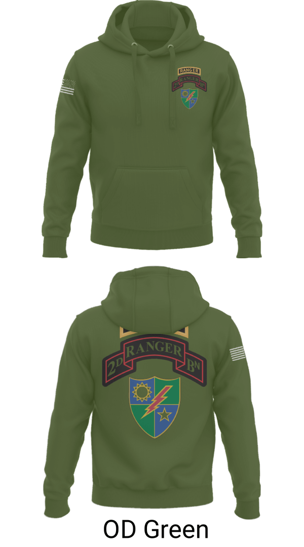 Hoodie, 2nd Battalion 75th Ranger Regiment, , Teamtime, Team time, sublimation, custom sports apparel, team uniforms, spirit wear, spiritwear, sports uniforms, custom shirts, team store, custom team store, fundraiser sports, apparel fundraiser