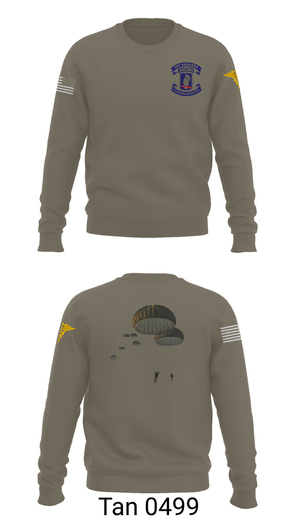 Crew Neck Sweatshirt, 173rd Airborne Division, Army, Teamtime, Team time, sublimation, custom sports apparel, team uniforms, spirit wear, spiritwear, sports uniforms, custom shirts, team store, custom team store, fundraiser sports, apparel fundraiser