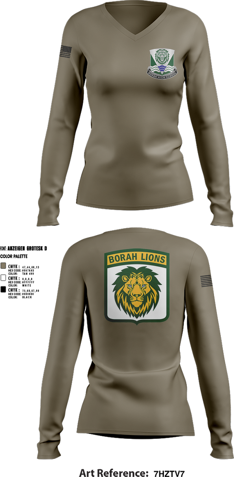 Womens Long Sleeve Vneck Shirt, Borah High School JROTC, Army, Teamtime, Team time, sublimation, custom sports apparel, team uniforms, spirit wear, spiritwear, sports uniforms, custom shirts, team store, custom team store, fundraiser sports, apparel fundraiser