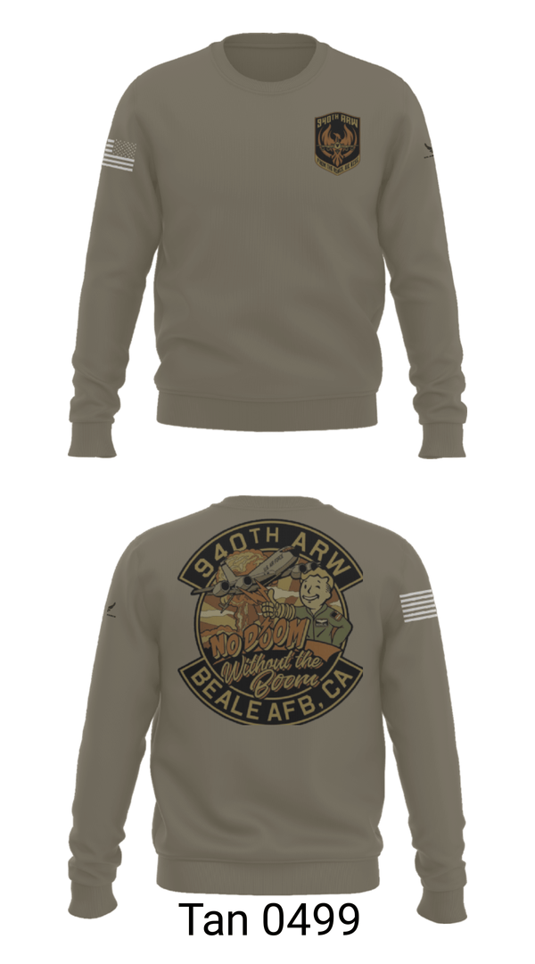 Crew Neck Sweatshirt, 940 Air Refueling Wing, , Teamtime, Team time, sublimation, custom sports apparel, team uniforms, spirit wear, spiritwear, sports uniforms, custom shirts, team store, custom team store, fundraiser sports, apparel fundraiser