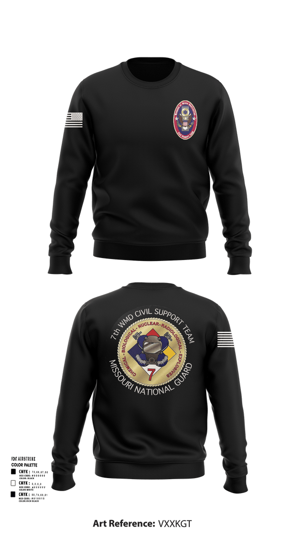 Crew Neck Sweatshirt, 7th CST, Army, Teamtime, Team time, sublimation, custom sports apparel, team uniforms, spirit wear, spiritwear, sports uniforms, custom shirts, team store, custom team store, fundraiser sports, apparel fundraiser