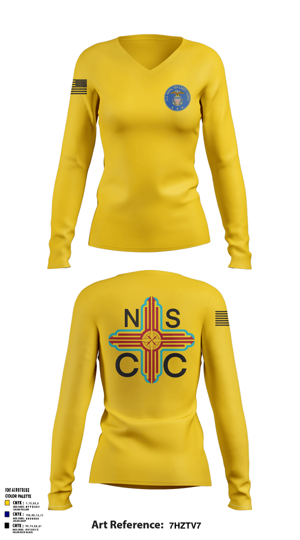 Women's Long Sleeve Vneck Shirt, Zia division, , Teamtime, Team time, sublimation, custom sports apparel, team uniforms, spirit wear, spiritwear, sports uniforms, custom shirts, team store, custom team store, fundraiser sports, apparel fundraiser