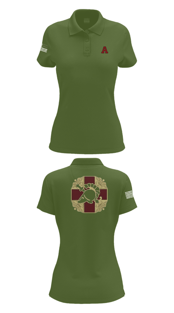 Women's Short Sleeve Performance Polo, US MEDDAC, Army, Teamtime, Team time, sublimation, custom sports apparel, team uniforms, spirit wear, spiritwear, sports uniforms, custom shirts, team store, custom team store, fundraiser sports, apparel fundraiser
