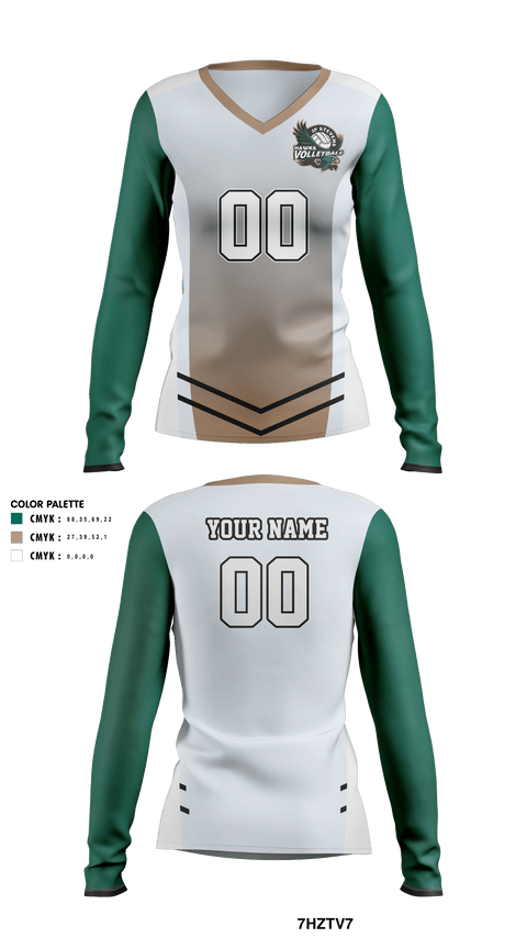 Women's Long Sleeve Vneck Shirt, John P Stevens High School Volleyball, Women's Volleyball, Teamtime, Team time, sublimation, custom sports apparel, team uniforms, spirit wear, spiritwear, sports uniforms, custom shirts, team store, custom team store, fundraiser sports, apparel fundraiser