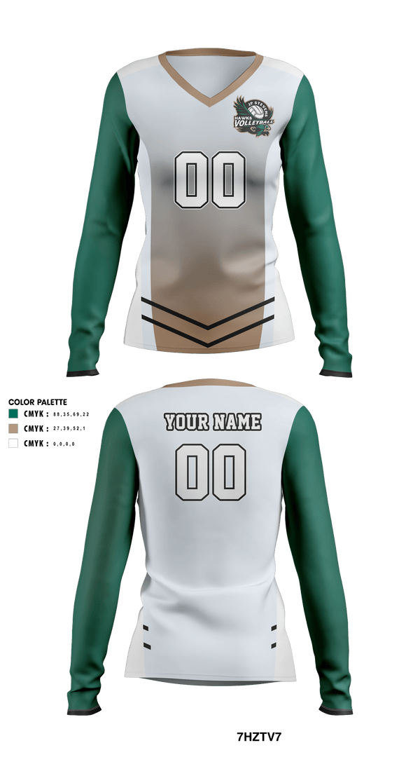 Women's Long Sleeve Vneck Shirt, John P Stevens High School Volleyball, Women's Volleyball, Teamtime, Team time, sublimation, custom sports apparel, team uniforms, spirit wear, spiritwear, sports uniforms, custom shirts, team store, custom team store, fundraiser sports, apparel fundraiser