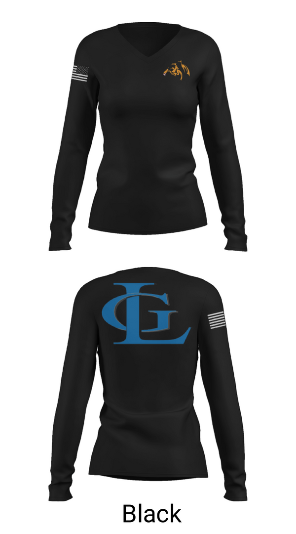 Womens Long Sleeve Vneck Shirt, La Grande High School Soccer, Men's Soccer, Teamtime, Team time, sublimation, custom sports apparel, team uniforms, spirit wear, spiritwear, sports uniforms, custom shirts, team store, custom team store, fundraiser sports, apparel fundraiser