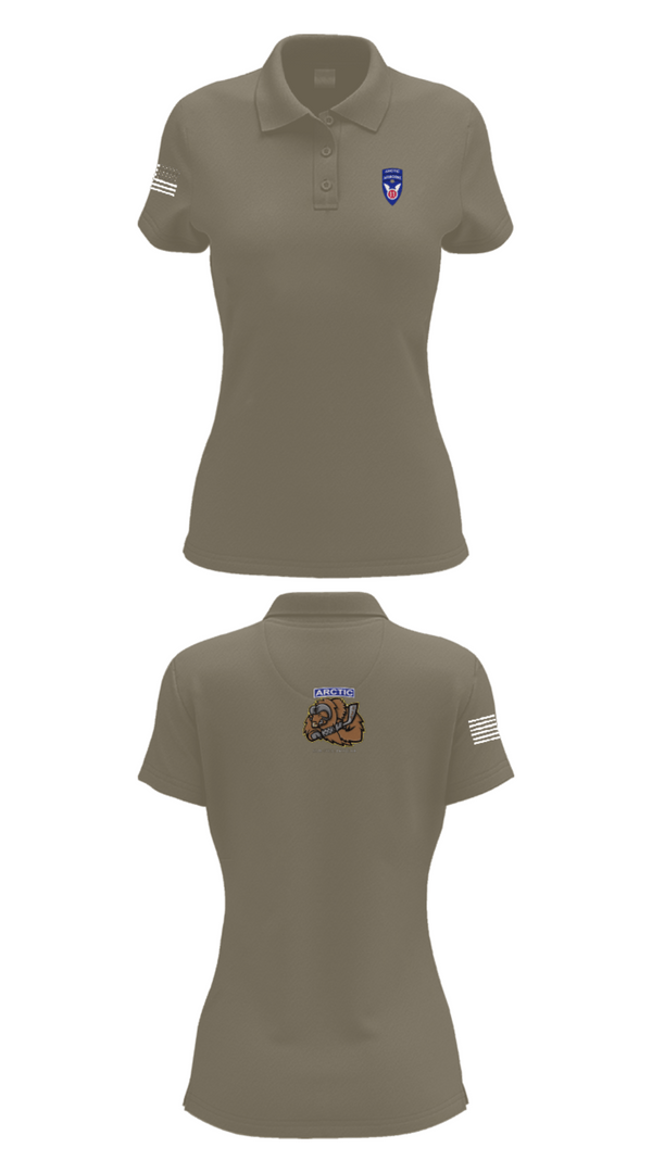 Women's Short Sleeve Performance Polo, 539th CTC(L), Army, Teamtime, Team time, sublimation, custom sports apparel, team uniforms, spirit wear, spiritwear, sports uniforms, custom shirts, team store, custom team store, fundraiser sports, apparel fundraiser