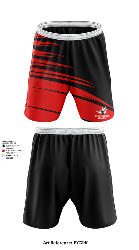 Athletic Shorts With Pockets, Newark Senior High School Bowling, Bowling, Teamtime, Team time, sublimation, custom sports apparel, team uniforms, spirit wear, spiritwear, sports uniforms, custom shirts, team store, custom team store, fundraiser sports, apparel fundraiser