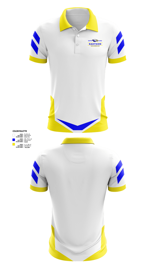 Short Sleeve Performance Polo, Eastside Youth Wrestling, Wrestling, Teamtime, Team time, sublimation, custom sports apparel, team uniforms, spirit wear, spiritwear, sports uniforms, custom shirts, team store, custom team store, fundraiser sports, apparel fundraiser