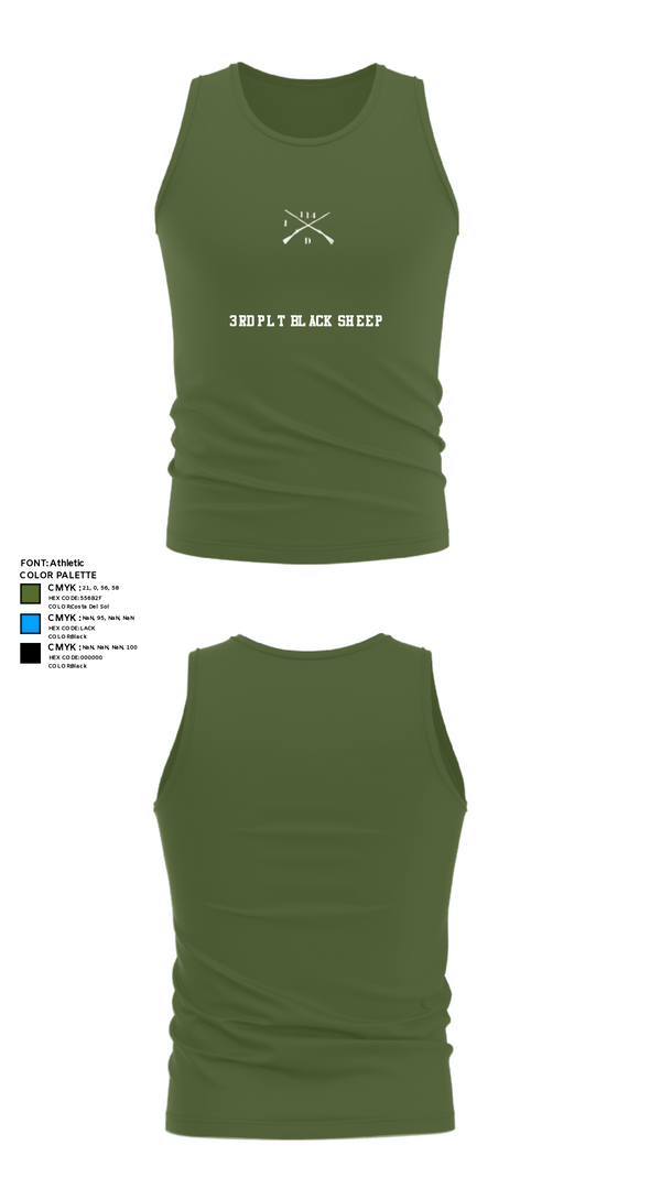 Tank Top, 3rd PLT Black Sheep, Army, Teamtime, Team time, sublimation, custom sports apparel, team uniforms, spirit wear, spiritwear, sports uniforms, custom shirts, team store, custom team store, fundraiser sports, apparel fundraiser