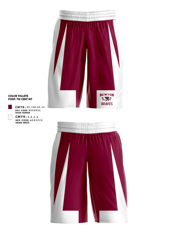 Mens Basketball Shorts, Newton High School Basketball, Women's Basketball, Teamtime, Team time, sublimation, custom sports apparel, team uniforms, spirit wear, spiritwear, sports uniforms, custom shirts, team store, custom team store, fundraiser sports, apparel fundraiser